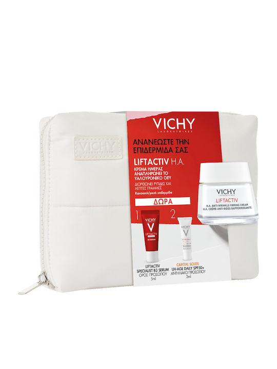Vichy Liftactiv H.A. Комплект за грижа за кожата за Против стареене, Блясък & Стягане на кожата 4бр