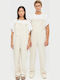 Dungarees Graphite Ecru Elastic