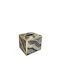 Zaros Napkin Holder Gray 13.5x13.5cm HE407