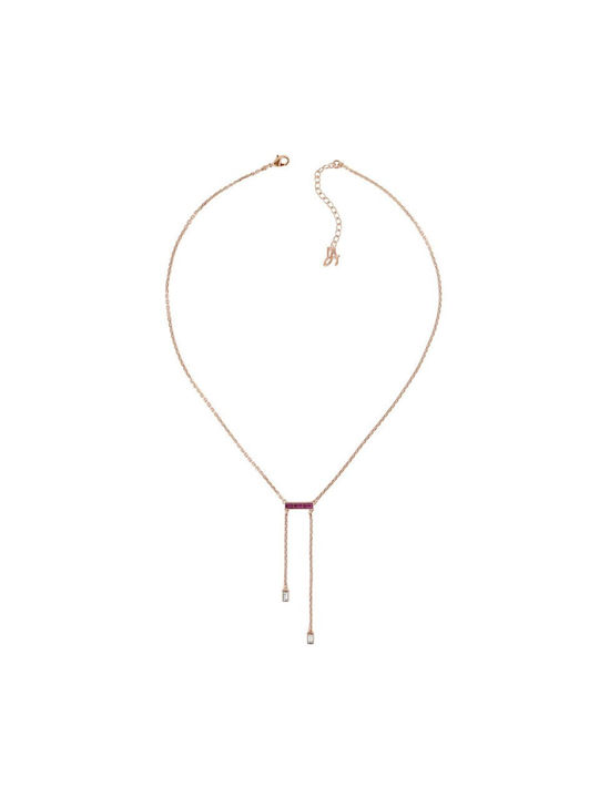 Adore Necklace with Pink Gold Plating