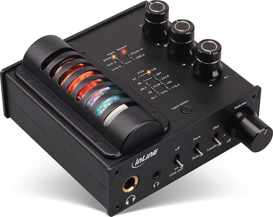 InLine 99207I Schreibtisch Digitaler Kopfhörerverstärker mit DAC USB und Mini-Klinkenstecker (3,5 mm)/Jack (6,3 mm)