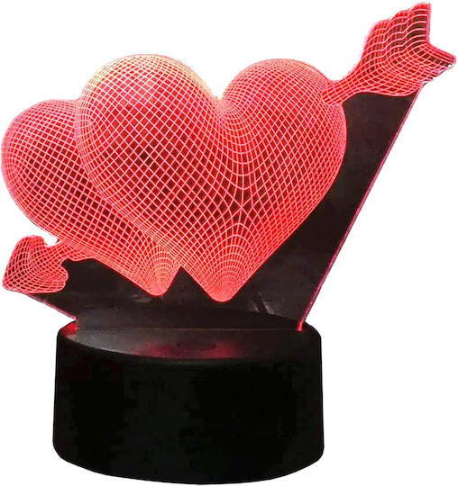 Dekorative Lampe 3D-Illusion Schwarz
