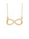 Necklace Gold 9k Infinity Mom Zircon