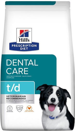 Hill's T D Dental Care 4kg Dry Food for Dogs Gluten-Free with Chicken