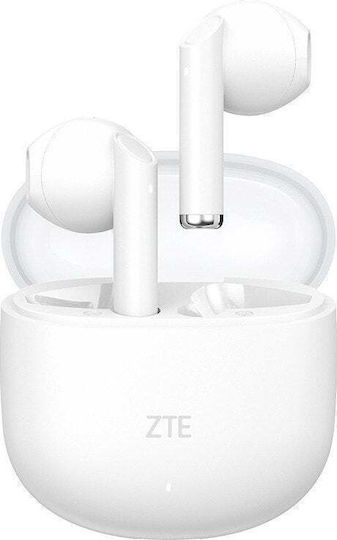 ZTE Buds 2 Bluetooth Handsfree Ακουστικά με Αντοχή στον Ιδρώτα και Θήκη Φόρτισης Λευκά