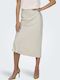 Only Life Midi Skirt in Beige color