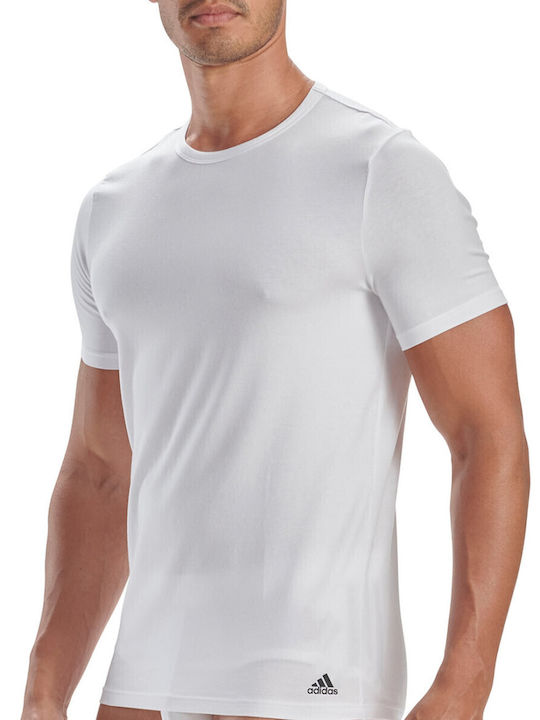 Active Flex Cotton Men's Undershirts Short-sleeved White 2Pack