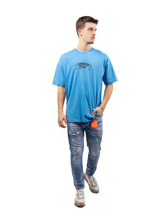 JCYJ T-shirt Bărbătesc cu Mânecă Scurtă BLUE