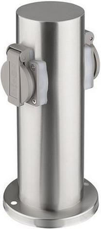 Solight Einzeln Steckdose Wasserdicht Silber