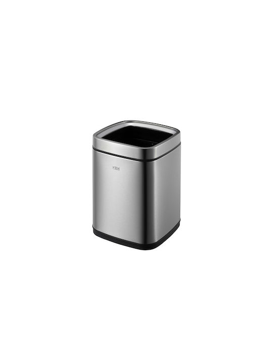 Room Office Waste Bin 6lt Silver 21x31.5x21cm