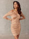 Roco Fashion Evening Dress Beige