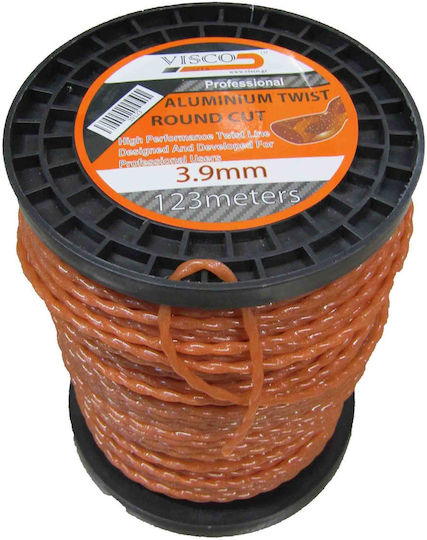 Visco Parts 39123 Mähfaden Aluminium Drehung Länge 123m und Dicke 3.9mm