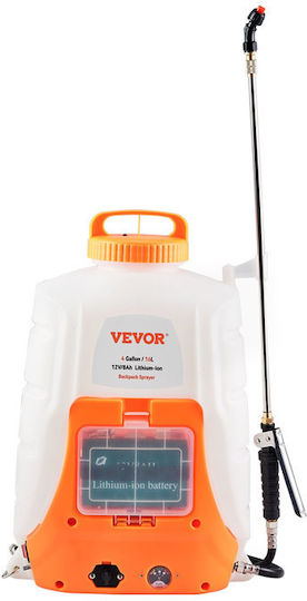 Vevor Pulverizator cu rucsac 12V cu Baterie 8Ah cu Capacitate 15lt în culoarea Alb