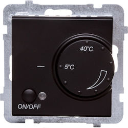 Controler de temperatură Sonata, senzor de podea din metal negru RTP-1R M 33