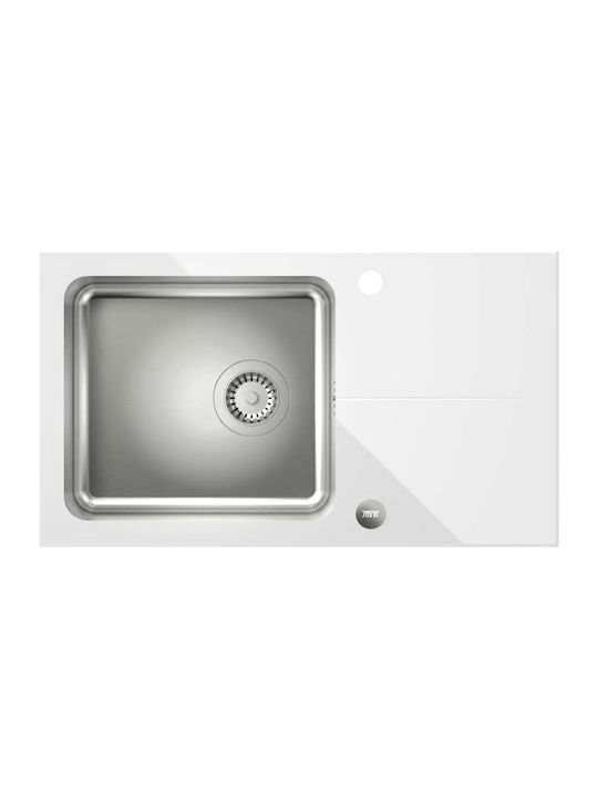 Steiner Drop-In Spüle Ecke Rechts Inox B35xT35cm Gray