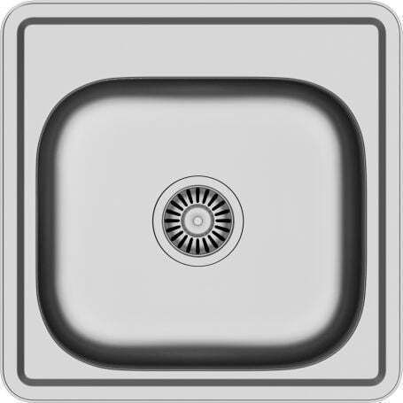 Steiner Ένθετος Νεροχύτης Inox ΜxΠ Γκρι 5903242533464