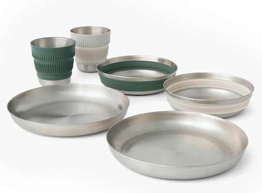 Folding Stainless Steel 2-Person Food Set Detour