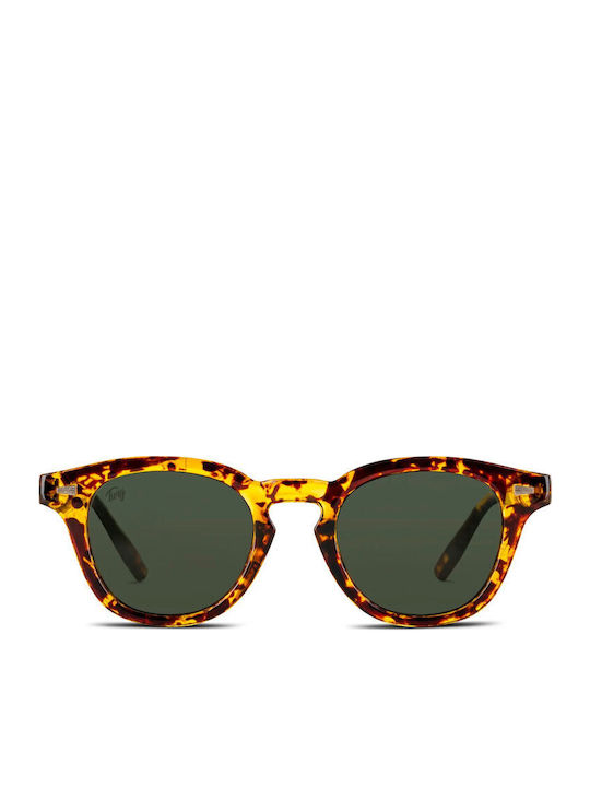 Twig Bauman Unisex Sonnenbrille mit Braun Schil...