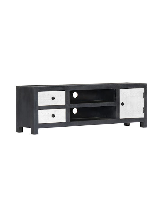 TV-Ständer Grau/Weiß M120xT30xH40cm