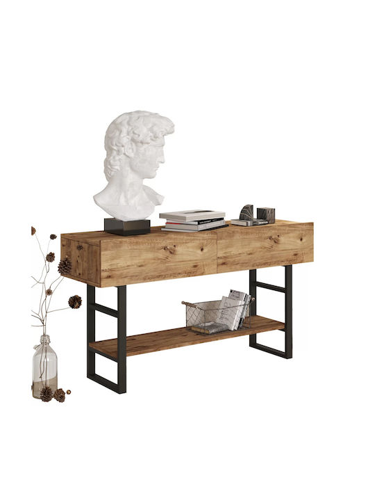 Viana Κονσόλα Ξύλινη Atlantic Pine/μαύρο Μ139xΠ43xΥ76εκ.