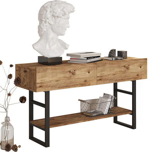 Viana Wooden Console Table Atlantic Pine/black L139xW43xH76cm Viana Wooden Console Table Atlantic Pine/black L139xW43xH76cm
