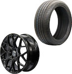 Car Aluminium Wheel Replica Black Gloss