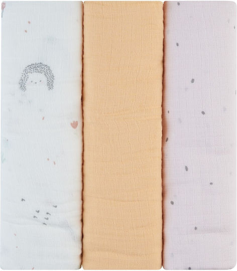 Kikka Boo Swaddle Blanket 100x100cm 3 Pieces