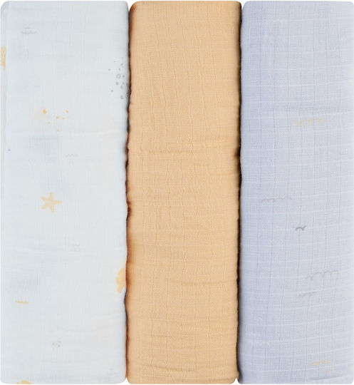 Kikka Boo Swaddle Blanket 100x100cm 3 Pieces