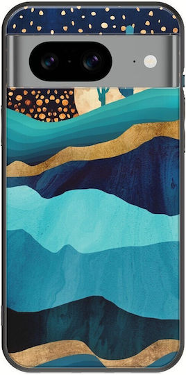 Черен TPU Черен Силиконов Калъф за Google Pixel 8a 5g Индиго Пустинна Нощ