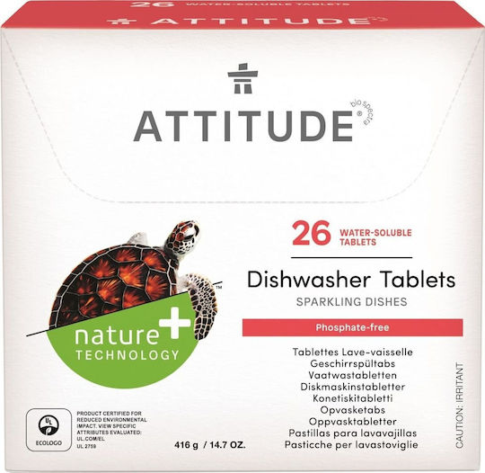 Attitude Little Ones 26 Κάψουλες Πλυντηρίου Πιάτων Οικολογικές 520gr