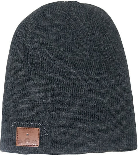 Beanie Männer Beanie mit Kopfhörern Gestrickt Charcoal