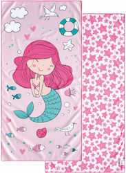 Kentia Float Kids Beach Towel Pink 140x70cm 000074666