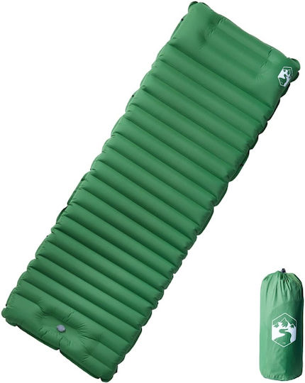 vidaXL Selbstaufblasendes Halb doppelt Camping Schlafmatte 190x68cm Dicke 10cm Grüne