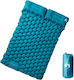 vidaXL Self-Inflating Double Camping Sleeping Mat 195x130cm Thickness 8.5cm in Blue color