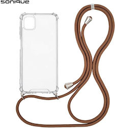 Sonique Back Cover Silicone with Strap Durable Brown (Galaxy M13)