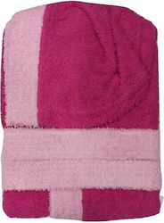 Flamingo Kids Hooded Bathrobe Fuchsia/rose