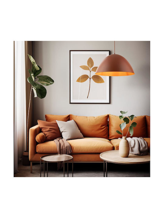 TK Lighting Κρεμαστό Φωτιστικό Κόκκινο με Ντουί E27 50x170εκ.