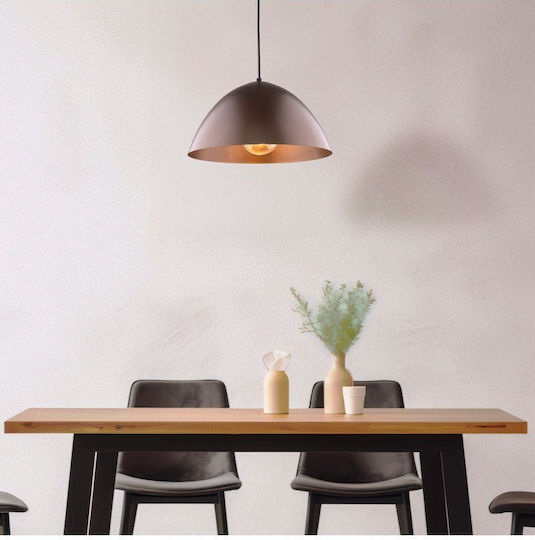 TK Lighting Hängelampe Braun 34x165cm