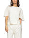 kocca Damen Bluse Baumwolle Latte/panna