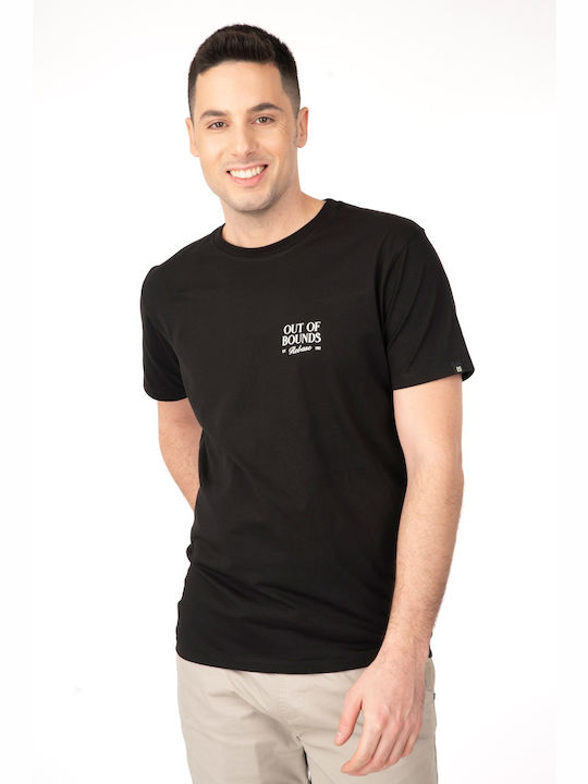 Rebase T-shirt Bărbătesc cu Mânecă Scurtă Black