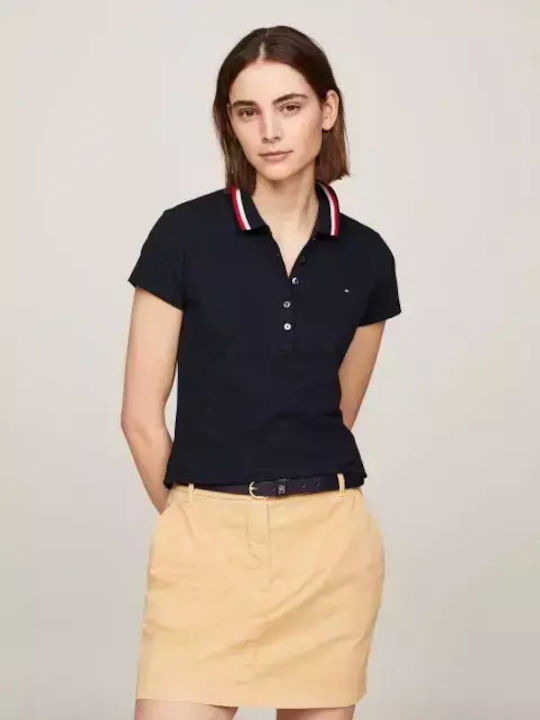 Tommy Hilfiger Global Women's Polo Shirt Striped Blue