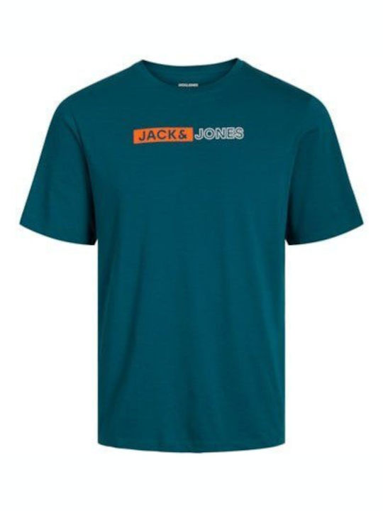 Jack & Jones Ανδρικό T-shirt Κοντομάνικο Deep Teal