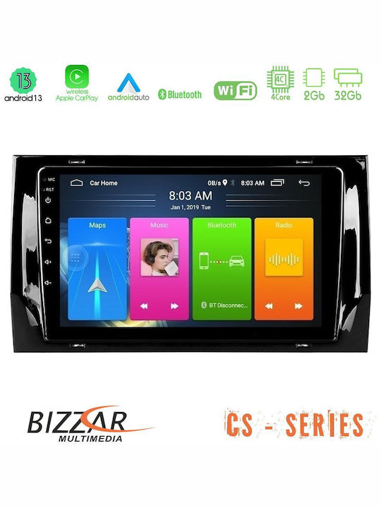 Bizzar Car Audio System 2DIN (Bluetooth/USB/WiFi/GPS/Apple-Carplay/Android-Auto) with Touch Screen 10"