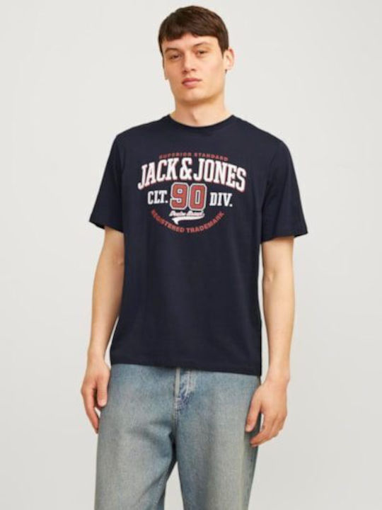 Jack & Jones Herren T-Shirt Kurzarm D.k Navy