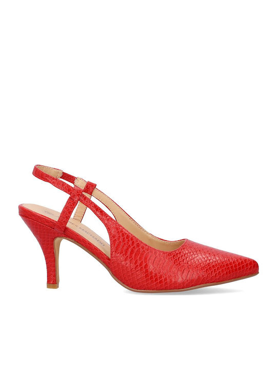 Synthetic Leather Red High Heels