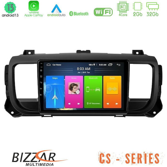 Bizzar Auto-Audiosystem 2DIN (Bluetooth/USB/WiFi/GPS/Apple-Carplay/Android-Auto) mit Touchscreen 9"