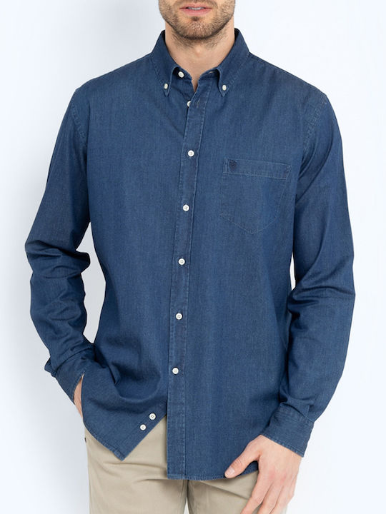 The Bostonians Men's Shirt Long Sleeve Denim DenimBlue