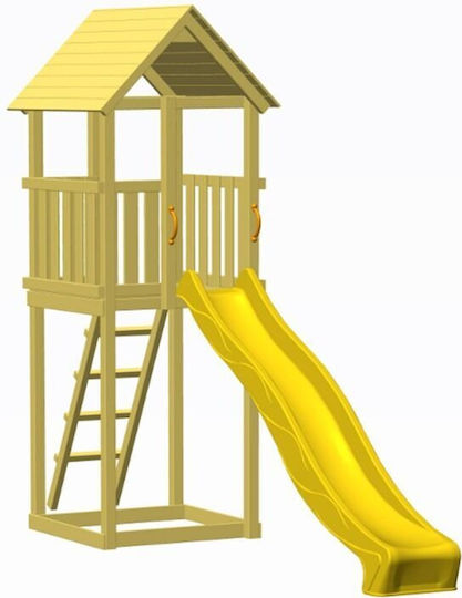 Showood Holzturm Tsuri für professionellen Gebrauch mit Kletterfläche Gelber