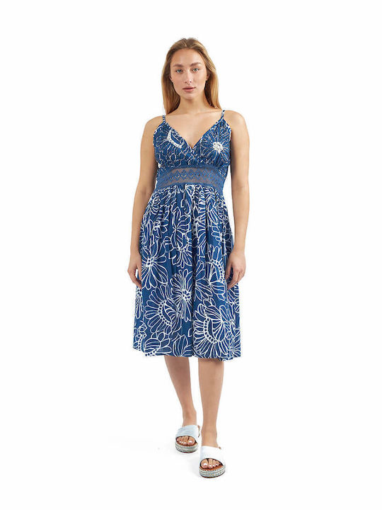 Verde Damen Kleid Strand Blau