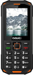 Evolveo StrongPhone X5 Dual SIM Widerstandsfähig Handy mit Tasten Black Orange